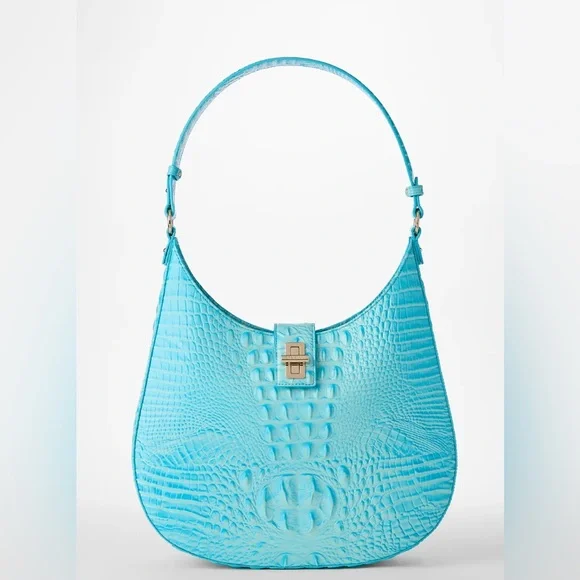 BRAHMIN | Fallon Tropic Blue Melbourne Shoulder Bag NWT - Picture 1 of 3
